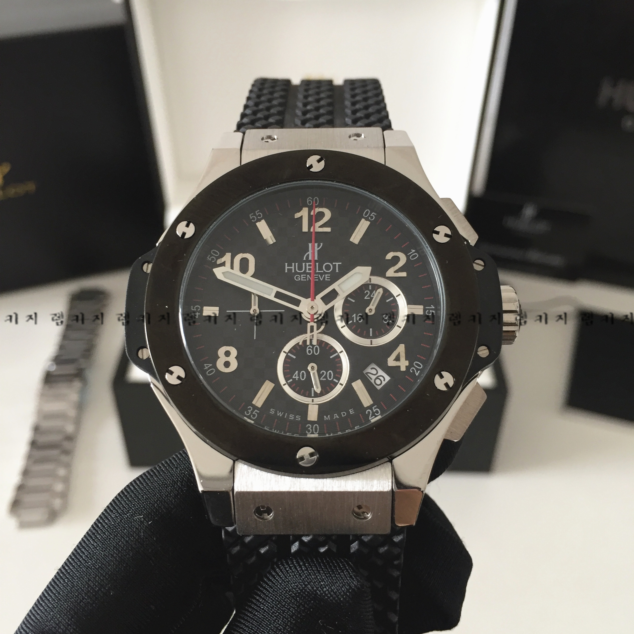 위블로 빅뱅 은장 우레탄시계